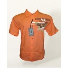 Мужская рубашка оранжевая