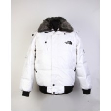 Куртка мужская зимняя белого цвета с мехом