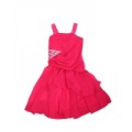 Платье детское ярко-розовое с серебристыми пайетками