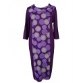 Платье женское трикотажное фиолетовое с узором