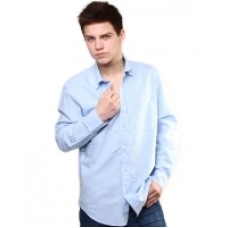 Классическая рубашка голубого цвета