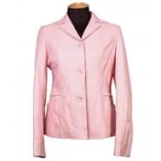 Пиджак однобортный розовый на пуговицах