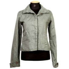 Куртка-пиджак серо-зеленая укороченная