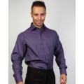 Рубашка мужская, темно фиолетового цвета, длинный рукав