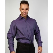 Рубашка мужская, темно фиолетового цвета, длинный рукав
