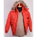 Куртка мужская красная, с мехом